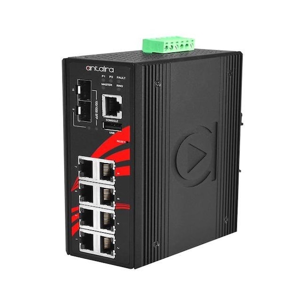 10-Port Industrial Gigabit Light Layer 3 Managed Ethernet Switch